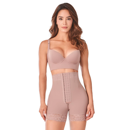 Stahovací šortky s vysokým pasem a butt lifterem Hourglass